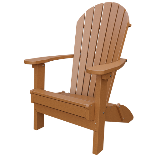 All Things Cedar Folding Chair Set with White Cushions